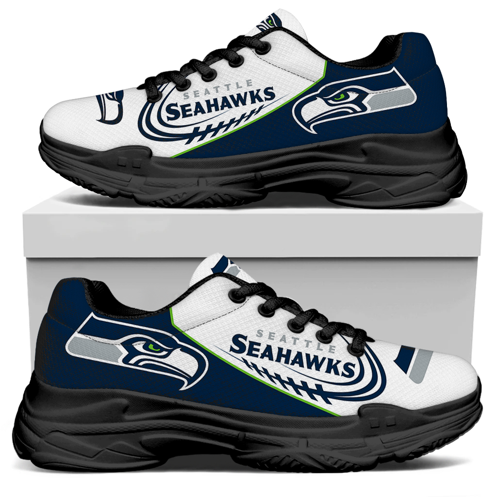 Women's Seattle Seahawks Edition Chunky Sneakers With Line 008